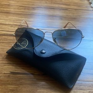Ray Ban Gold / Light Blue / Gradient Aviators